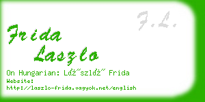 frida laszlo business card